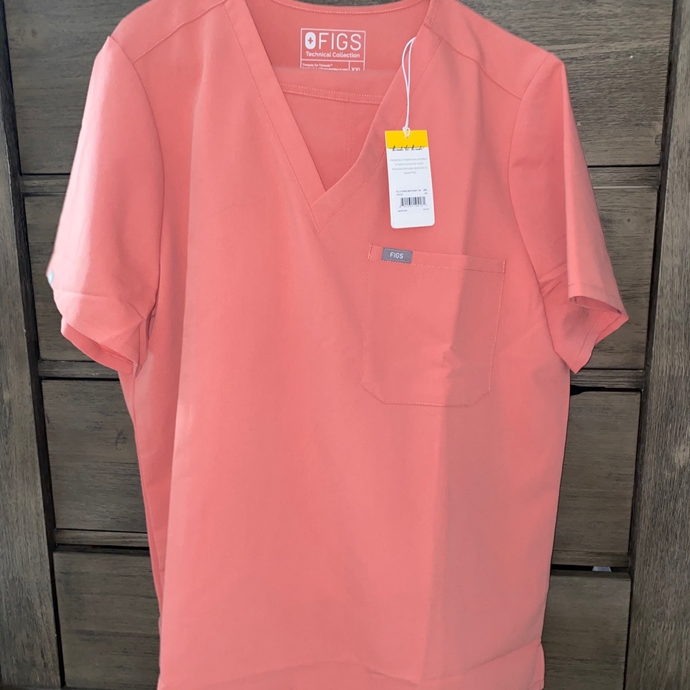 Figs Coral Scrub Set NWT